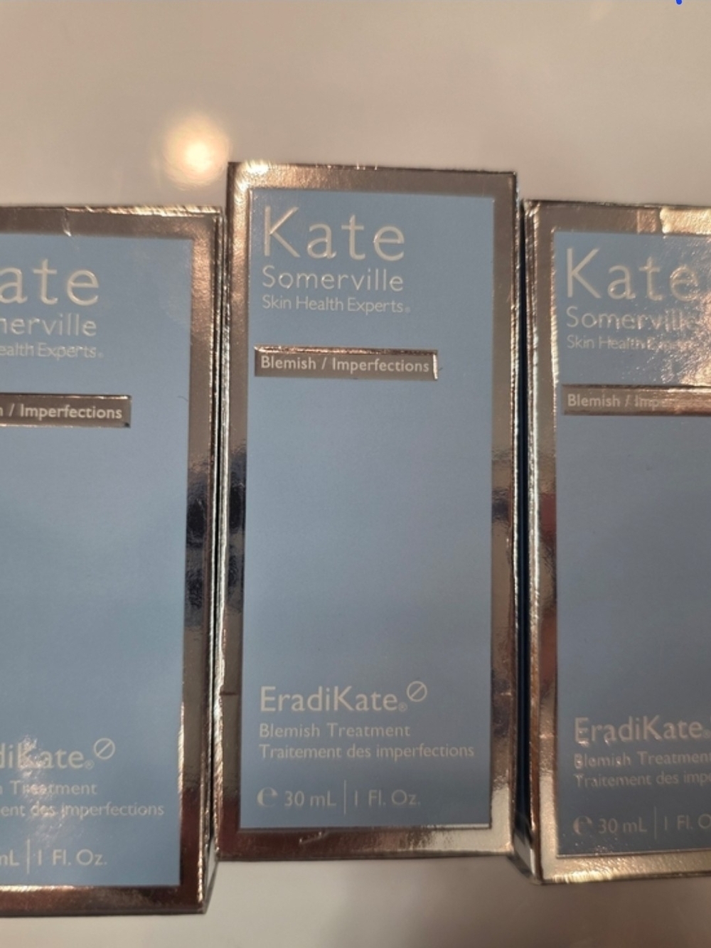 Kate Somerville EradiKate Blemish Treatment - Light Blue and Silver Packaging